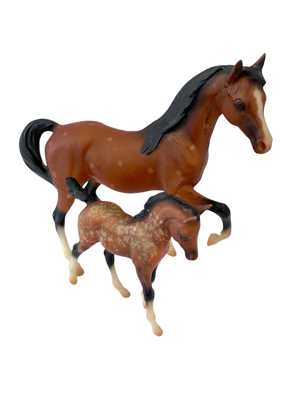 2 Breyer Horses #3097 Arabian Mare and Foal - Dappled Brown Mother & Baby Horse